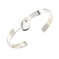 Jonc médaille 6mm - Argent massif