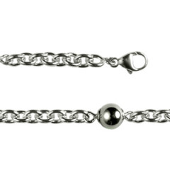 Bracelet Argent 3 BOULES/Chaine                   