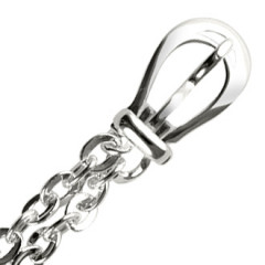 Bracelet Argent ETRIER Boucle PM Chaine Miroir  