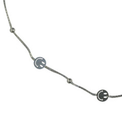 Collier Argent "SMILEY"