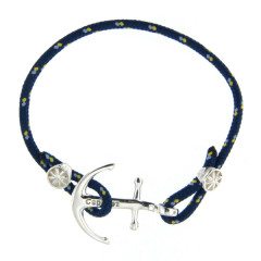 Bracelet Argent Ancre CAP COZ - bleu            