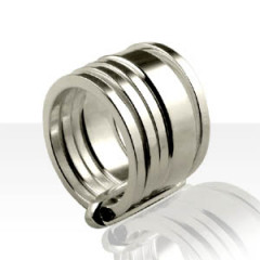 Bague Argent "BIARRITZ" 5 ANNEAUX FP/FC         