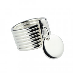 Bague Argent EPURE 15mm 7 ANNEAUX           
