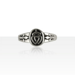 Bague Argent OVALE PM COEUR VENDEEN