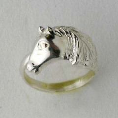 Bague Argent TETE CHEVAL CRINIERE                 