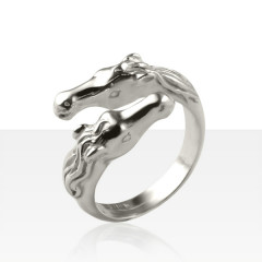 Bague Argent TETES DE CHEVAL AFFRONTEES           