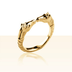 Bague cheval TETE A TETE Plaqué Or 