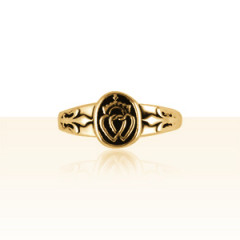 Bague Or COEURS VENDEENS APPLIQUE FL. LYS