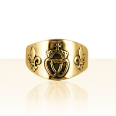 Bague Or FLEUR DE LYS COEURS VENDEENS