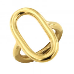 Bague Ovale vertical Plaqué Or GM OTO