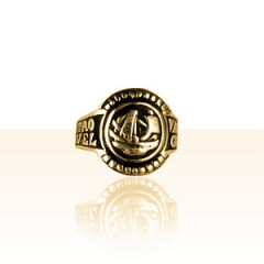 Bague Plaqué Or BATEAU "Atao Avel Da Caso"      