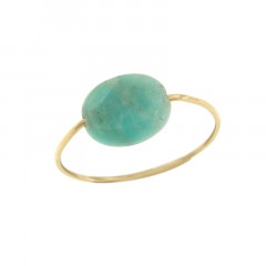 Bague fil amazonite verte