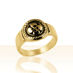 Bague Plaqué Or ROND PERLE CB GM                