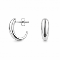 Boucles d'Oreilles Argent OP Jonc UNI ALLONGE