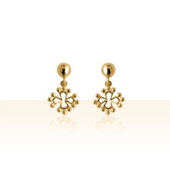 Boucles d'oreilles Plaqué Or OP BOULE/CROIX OCCIT PM          
