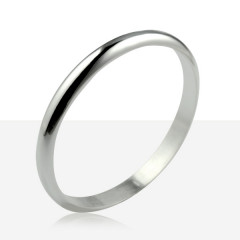 Bracelet  1/2 JONC ARGENT MASSIF 8MM / 4MM
