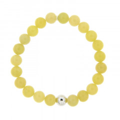 Bracelet Argent ANTIKA D8 - LASTIC-1 Boule Argent - Serpentine  8mm