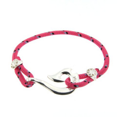 Bracelet Argent Hameçon Maori CAP COZ - rose