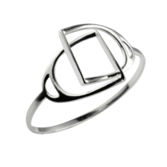 Bracelet Argent JONC ETRIERS ENTRELACES GM   