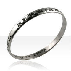 Bracelet Argent JONC MODERNE VENEZ AU PAYS BASQUE 