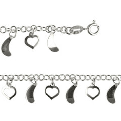 Bracelet Argent PP COEUR VIRGULE                