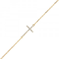 Bracelet CROIX Oxyde Or 375°°°
