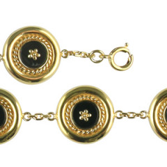 Bracelet Plaqué Or CREOLE ONYX 5/CH GM          