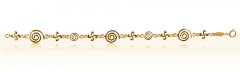 Bracelet Plaqué Or SPIRALE 6 CROIX BASQUE       