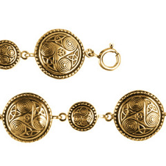 Bracelet Plaqué Or TRISKELL ROND PERLE 1/1      