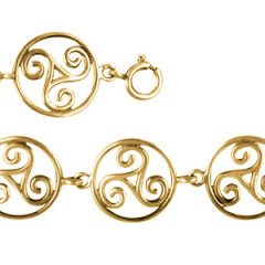 Bracelet Plaqué Or TRISKELL ENTOURAGE FIL ROND  