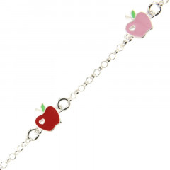 Bracelet Pommes Argent ENFANT 16+2cm