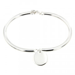 Bracelet Semi-articulé Argent massif EPURE GM Disque D15