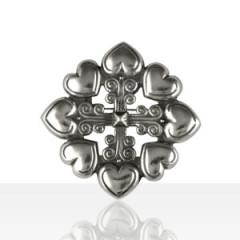 Broche Argent COEUR ENTOURAGE                     