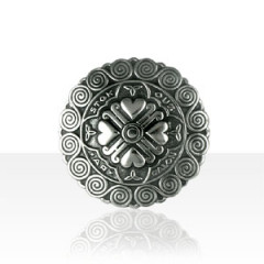 Broche Argent CROIX/FRISES                        