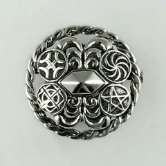 Broche Argent PYRAMIDE RONDE                      