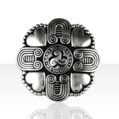 Broche Argent TRISKELL "Avec mon coeur et mon âme 