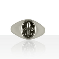 Chevalière Argent FLEUR DE LYS PM