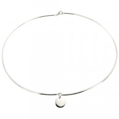 Collier Argent EPURE Semi-articulé FR20/Rigide PM Disque D12