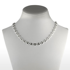 Collier Argent GRAIN DE CAFE 7mm - 55CM        