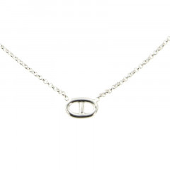 Collier Argent LA MER Marine / Mini jaseron 40+2,5cm