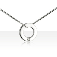 Collier CERCLE Diamant "ECLAT" Argent 