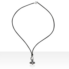 Collier GOMME NOIR + DEESSE Argent MAORI          
