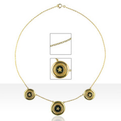 Collier Plaqué Or CREOLE ONYX 1G/2PM            