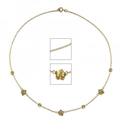 Collier Plaqué Or 3 HIBISCUS PM+4 B5            