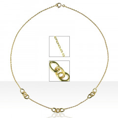 Collier Plaqué Or 3 ESCLAVES PM  40CM           