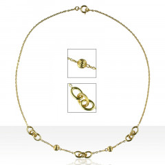 Collier Plaqué Or 3 ESCLAVES PM/B5  40CM        