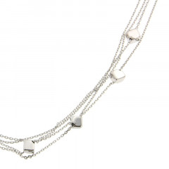 CollierArgent Multifils CUBES 42+3cm