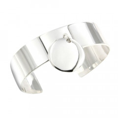 Jonc médaille 16mm - Argent massif