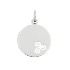 Médaille Or blanc 375°°° TRISKELL ajouré