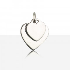 Pendentif Argent COEUR DOUBLE       